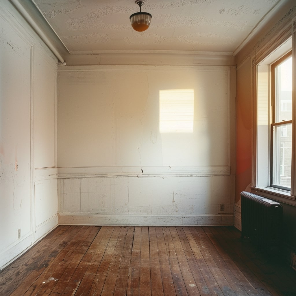 pomieszczenie przed malowaniem